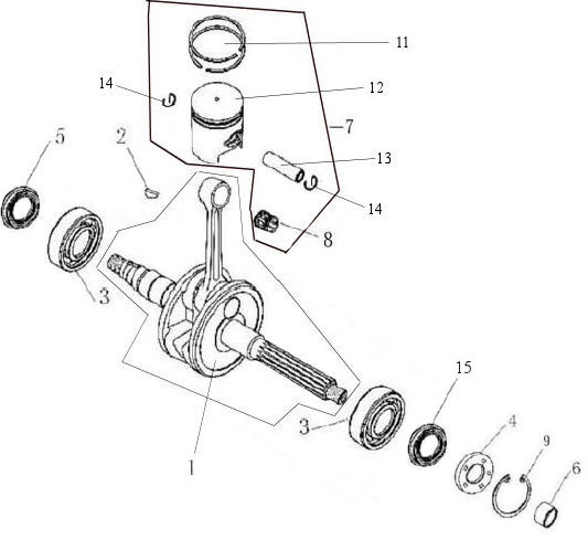 Full Car Components Diagram Piston Crankshaft